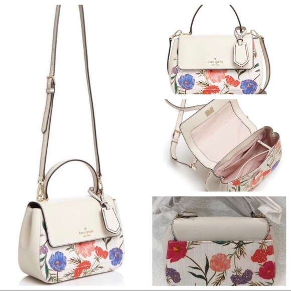 kate spade Handbags - KATE SPADE CREAM LINEN SATCHEL